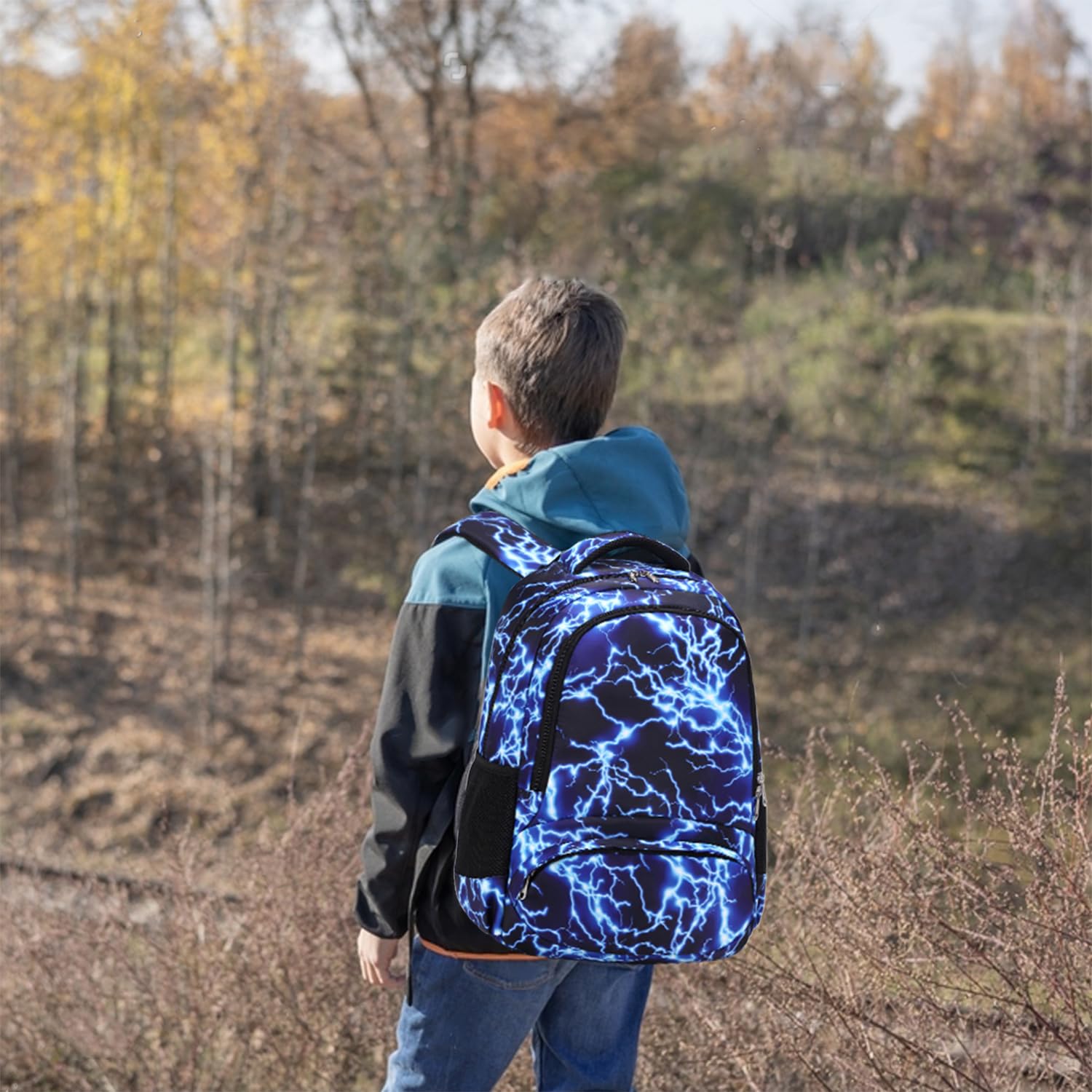 Kimwadalh Éclair Sac à Dos Primaire Garçons Sacs d'école Adolescents Cartable Enfent pour l'école Cartables Primaires et Secondaire Sacs à Dos Scolaires
