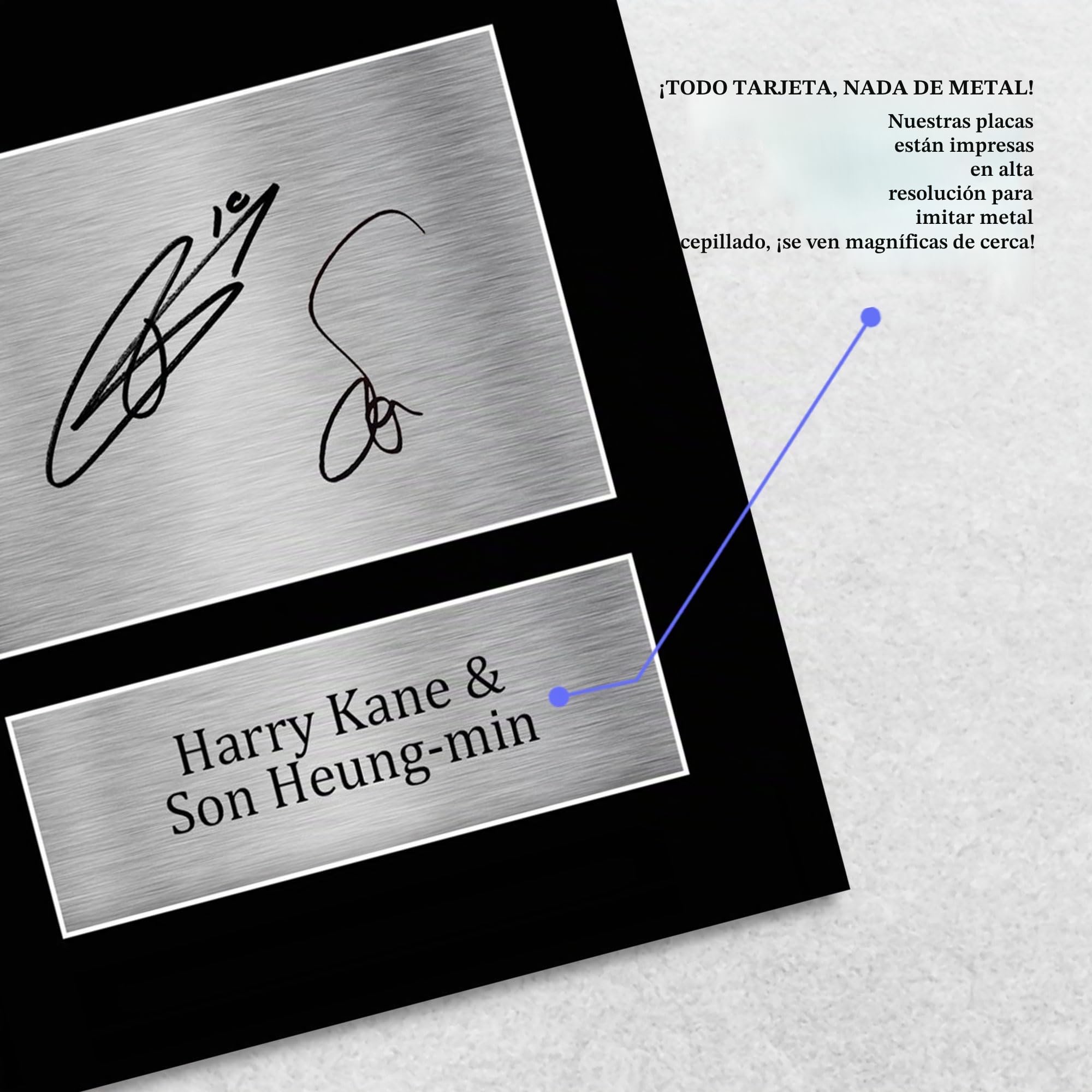 HWC Trading Foto A4 con autógrafo firmado de Harry Kane & Son Heung-min Tottenham Hotspurs Spurs, regalo para aficionados y aficionados al fútbol americano