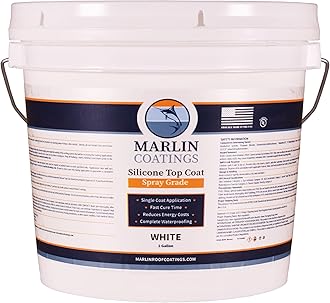 - 100% Silicone Roof Sealant - Self Leveling - Complete Waterproofing - Easy One Coat Application - Designed for Your RV, Camper, Trailer, Commercial Building... (1 Gallon, White)
