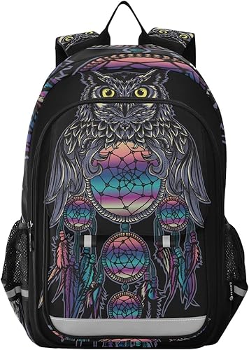 Vista 16 de ALAZA Mochila para laptop para mujeres y hombres, bolsa de viaje floral casual con compartimento y múltiples bolsillos, Tiburón, Mochilas Daypack
