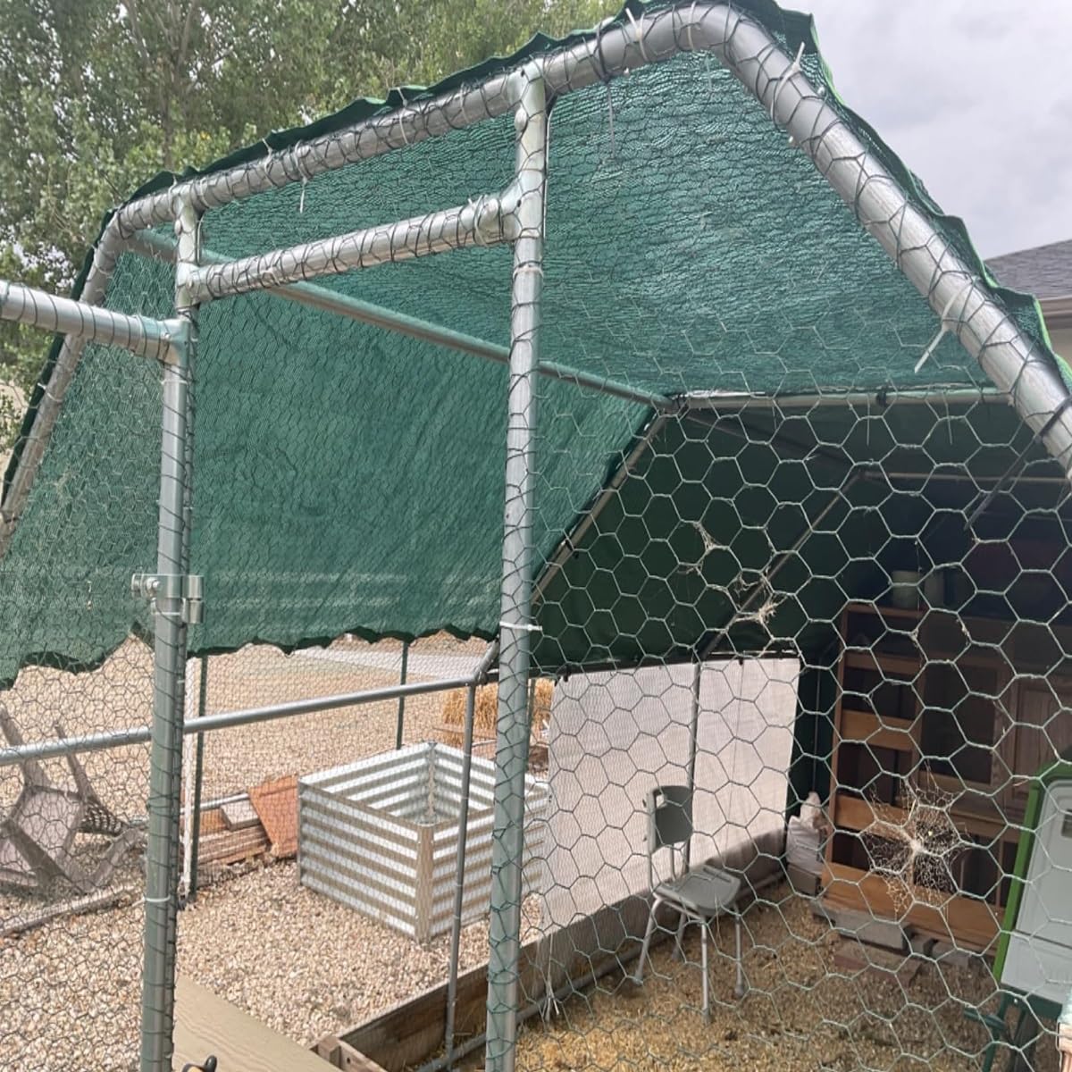 Schattiernetz Zaunblende Sichtschutz Sonnenschutznetz Windschutz Schattier Gewebe Für Balkon Sportplatz Garten Schattierungsnetz Einfacher Zu Hängendes(Size:(4x5) m)