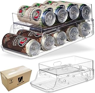 アクリル本舗 缶ストッカー 缶収納ラック 缶ビールホルダー ジュース収納ラック 二重仕上げ 缶ホルダー ビールケース 冷蔵庫 収納 プラスチック 折りたたみ式 取っ手付き 500ml用