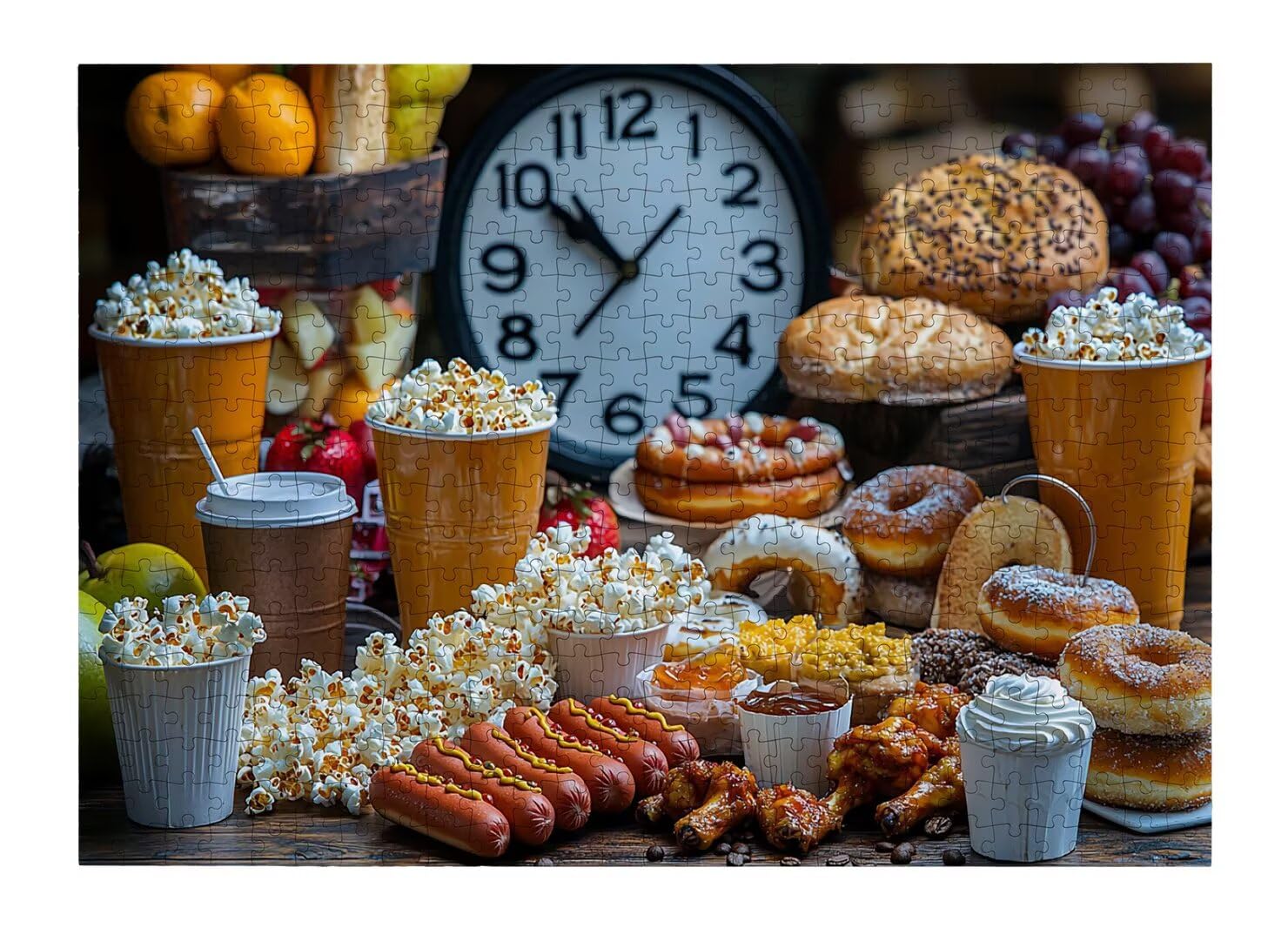Puzzle 1500 Pezzi, Puzzle Cibo per Adulti, 87x57cm, Compact Box -4370