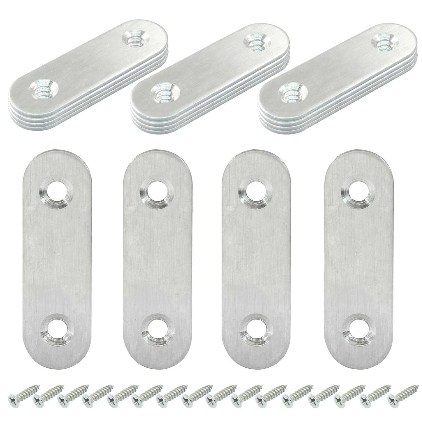 16 Pack 2 Inch Stainless Steel Flat Plate Straight Bracket