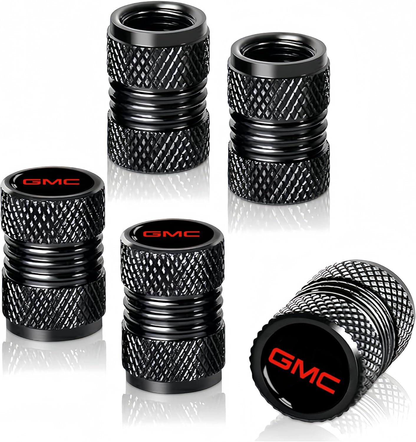 4 PCS Tire Valve Stem Caps Compatible with GMC Series Cover for Belt O-Ring Seal Corrosion Resistant tire Valve caps (White Color)
