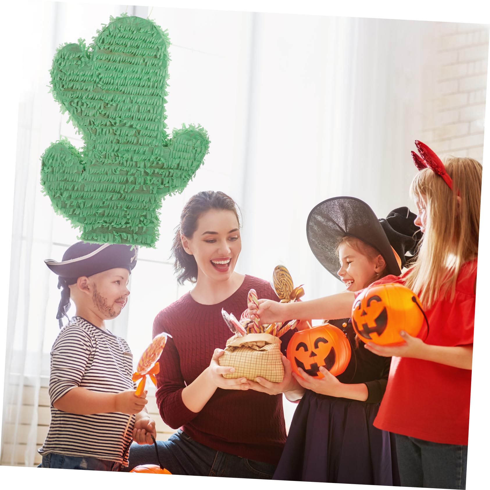 Abaodam Cactus for Hawaii Themed Parties Fun Birthday Decoration Photo Prop for Fiesta Celebrations Candy Fillable Design for Any Occasion