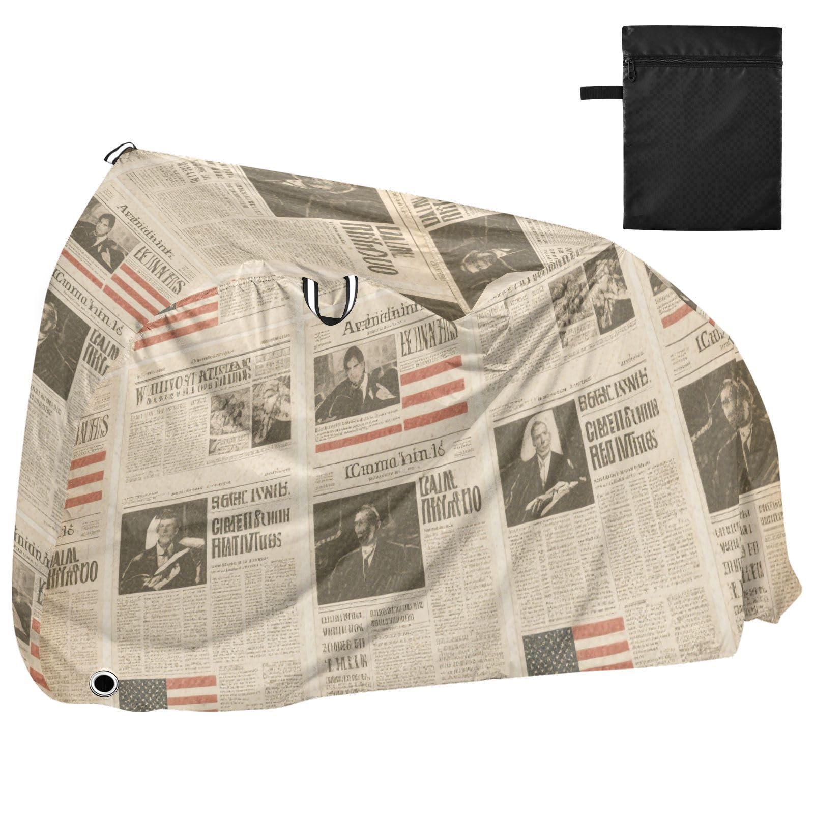 Housse de vélo imperméable avec trous de verrouillage pour intérieur ou extérieur - Convient pour la plupart des accessoires - Marron