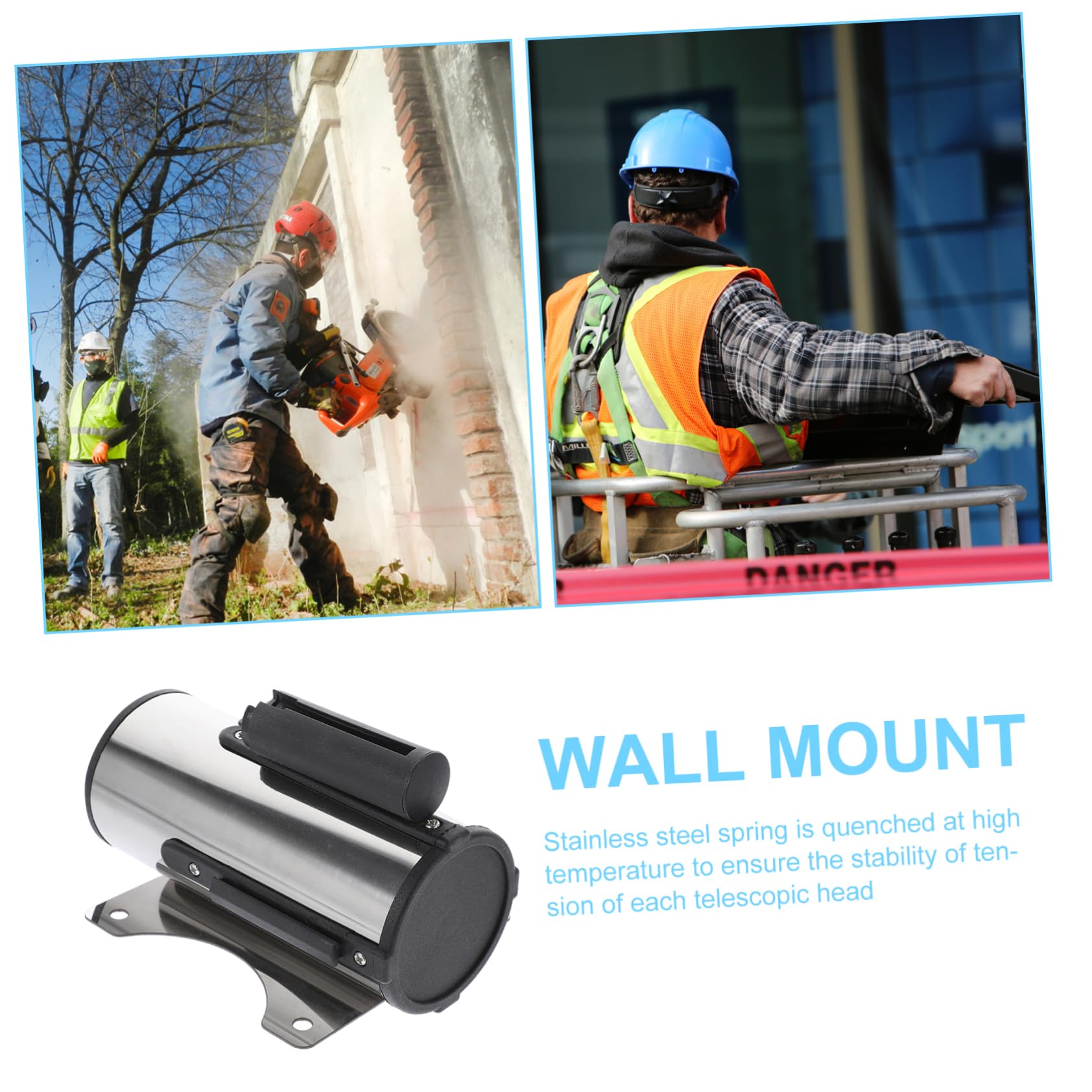 FUNOMOCYA Zone Retractable Safety Barriers Belt Wall Mount Rope Barrier Wall Mount Safety Belt Retractable Queue Barrier Retractable Belt Stanchion Queue Line Rope Stainless Steel