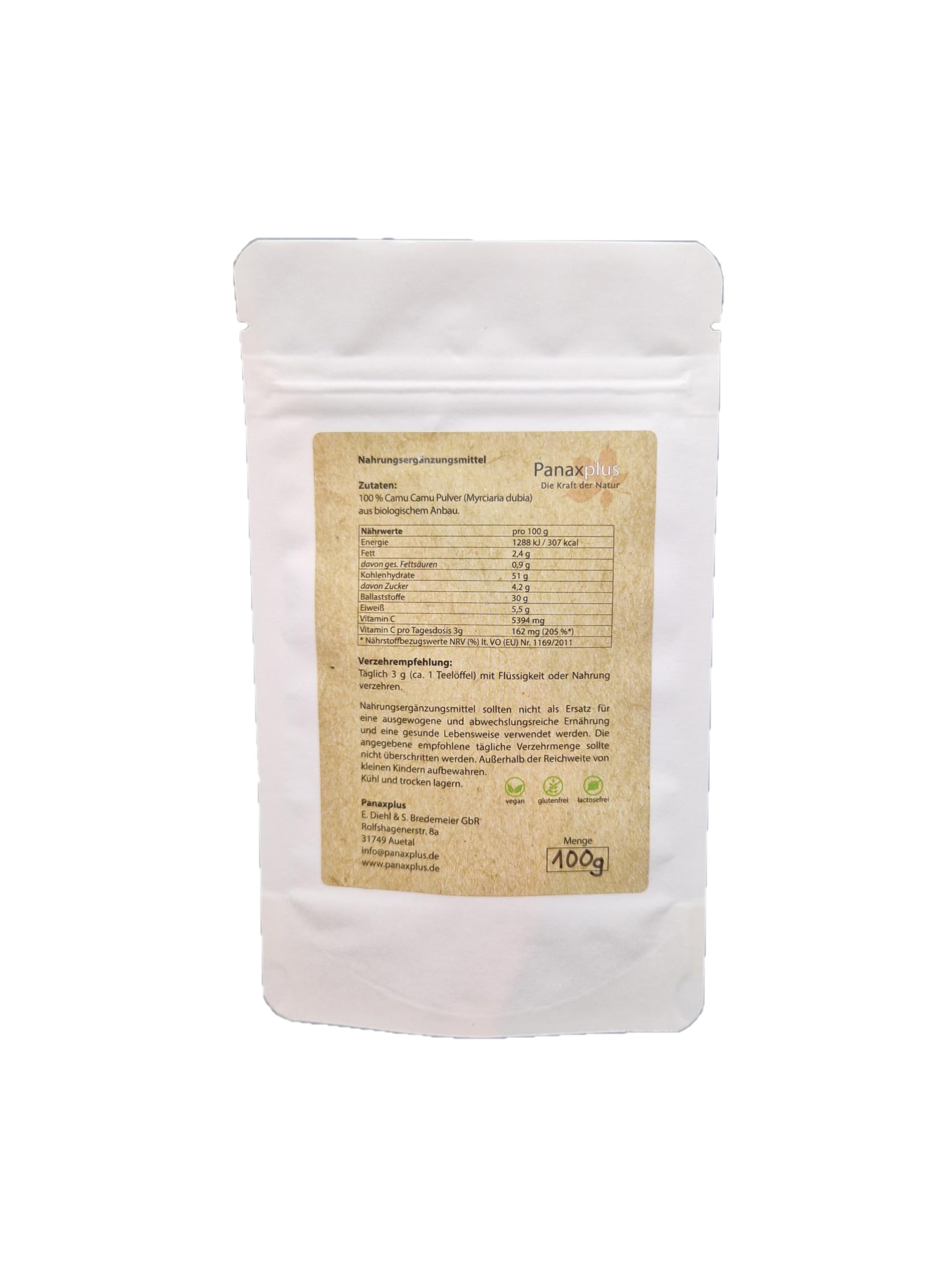 Camu Camu Pulver, 500g, 100% reines Pulver ohne Zusatzstoffe, Vitamin C Booster, Myrciaria dubia