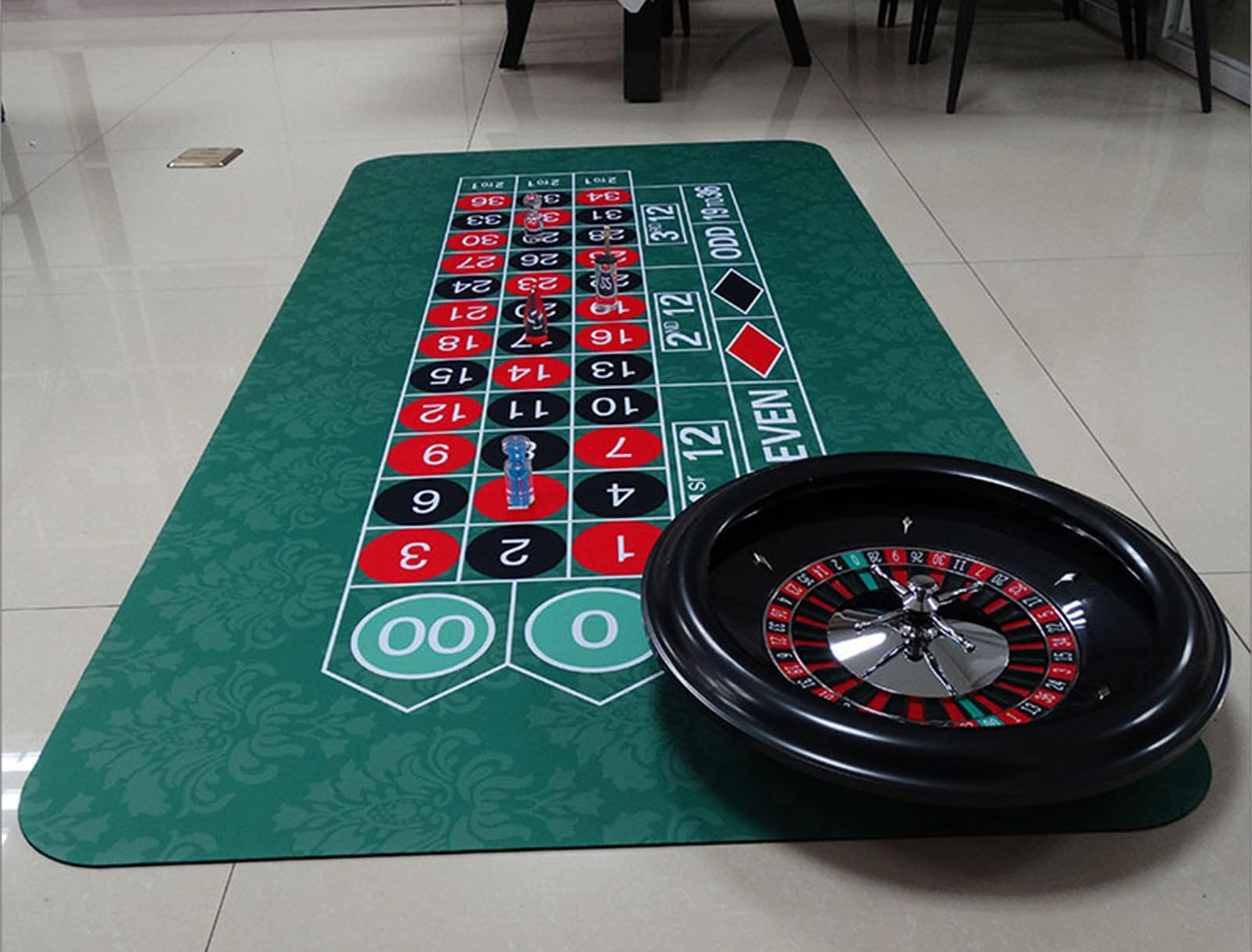 Generisch Hölzernes Roulette-Rad Roulette Aus Plastik Tischspiel Plattenspieler Roulette Radsatz Roulette Spiel Casino Set Roulette Rad Lässige Tischspiele Für Kinder Und Erwachsene,Without pad