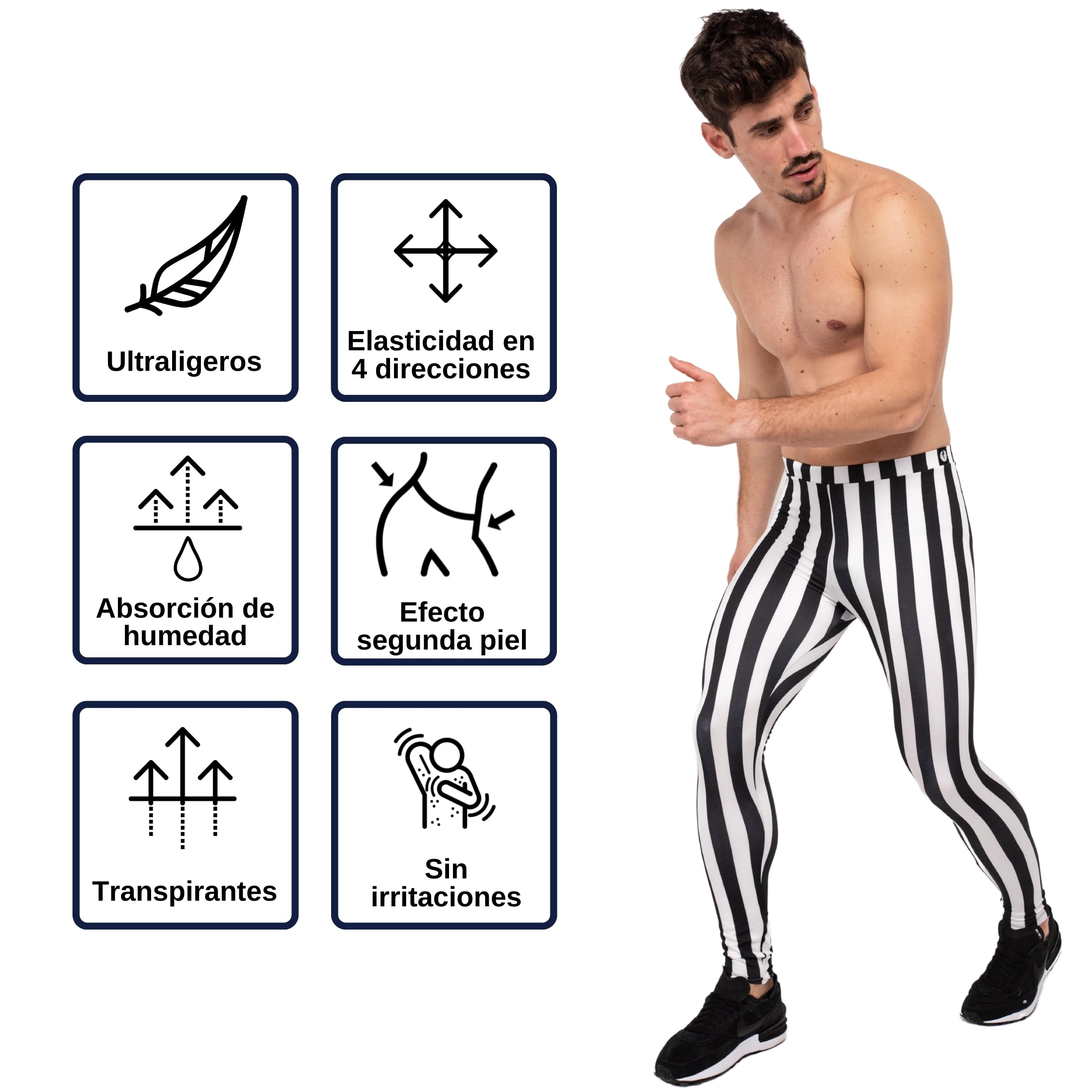 Kapow Meggings Leggings para Hombre Original (Beetlejuice, M)