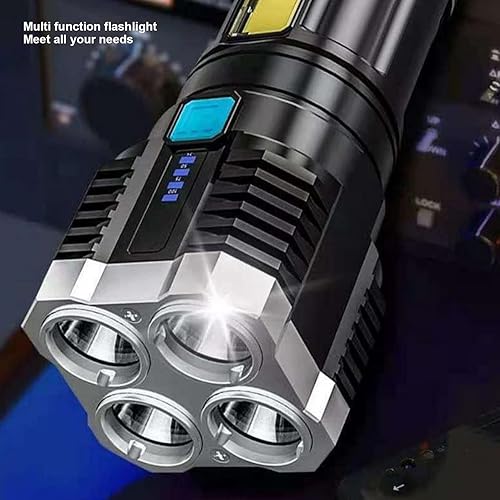 Miniatura 2 de Linterna de mano recargable, linternas LED, linterna de mano LED de alta luminosidad para camping, ciclismo, senderismo, emergencia en el hogar al