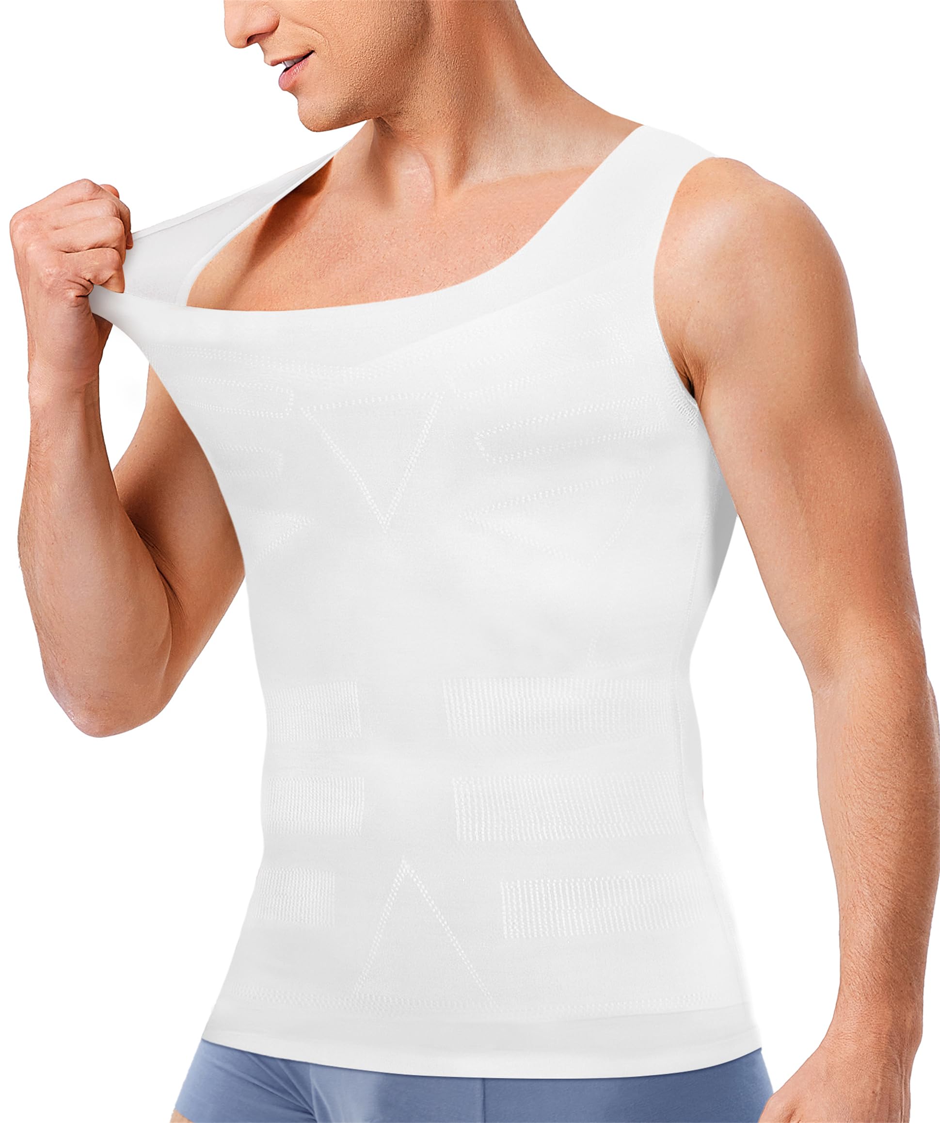 TAILONGCompression Shirts for Men Shapewear Tummy Control Body Shaper Gynecomastia Vest Sleeveless Undershirt Workout Shirt