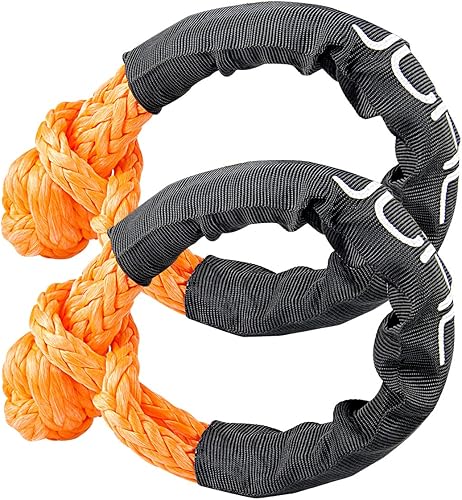 JCHL Lot de 2 Cordes de récupération de Route synthétiques Souples de 1,2 m x 58