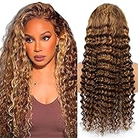 Vista 1 de Pelucas de Encaje Frontal de Cabello Humano Ondulado Profundo Ombre 4/27, Peluca Rizada Ombre de Encaje HD 13x4 de Cabello Humano, Peluca Rizada