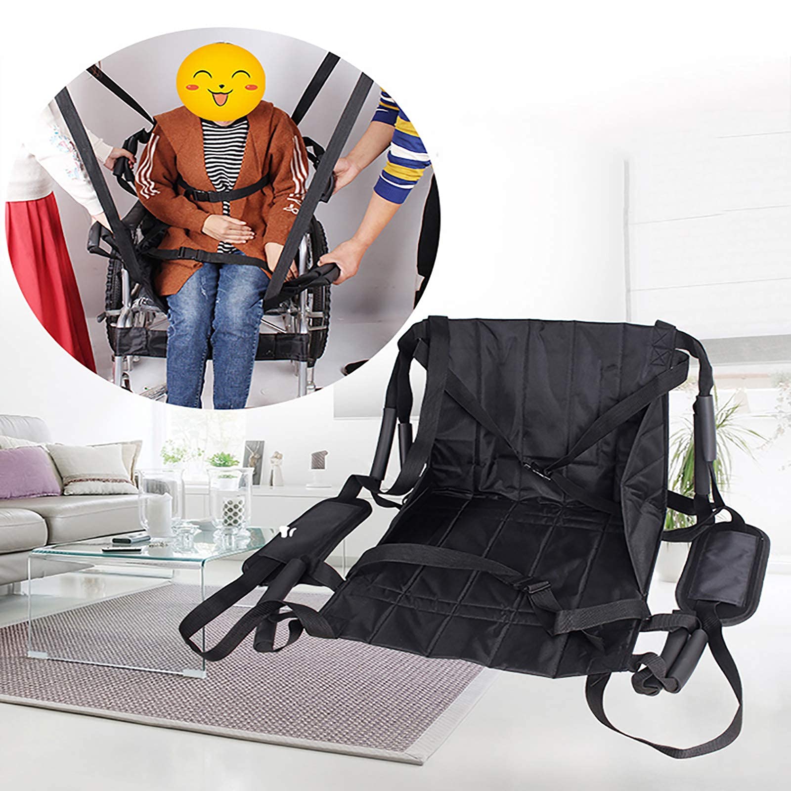 Arnés de elevación para pacientes, almohadillas protectoras para tablas de transferencia, cinturones deslizantes, arnés de elevación médica de cuerpo completo de seguridad para personas mayores y