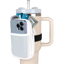 Yes!Fresh Water Bottle Pouch for Stanley Cup, Stanley Cup Accessories 40oz with Spacious Opening Mesh Pocket Fit for Most Mobiles,Gym Accessories Slip Proof Elastic Armband Water Bottle Pouch