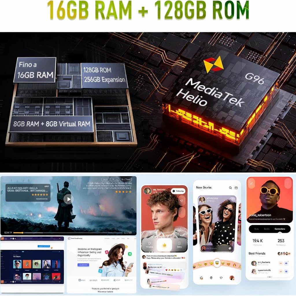 Ulefone Armor 22 Smartphone Resistente 6.58 Pollici 16GB+128GB - Dettaglio
