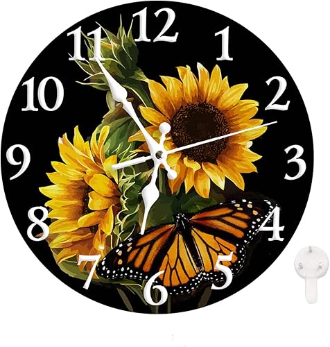 LOKMU Reloj silencioso sin tictac de 10 pulgadas, reloj de pared redondo, decorativo para sala de estar, cocina, hogar, baño, dormitorio, oficina o