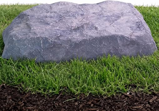 Airmax CrystalClear TrueRock Faux Flat Rock Cover, Grey Stone - Small Size