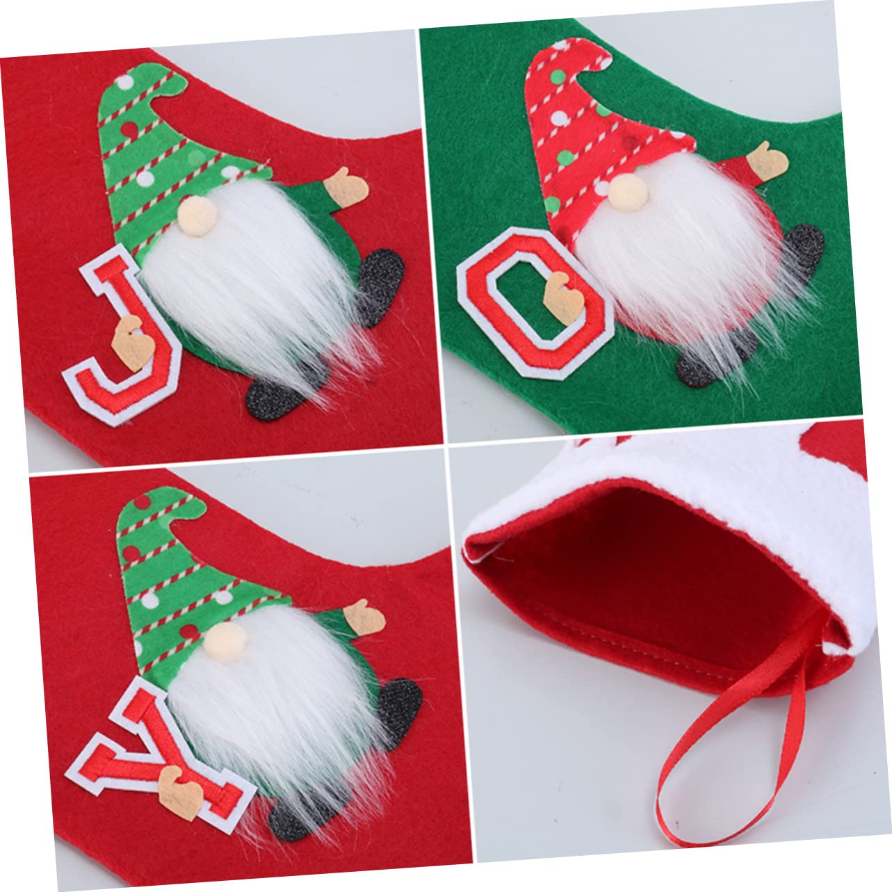 MAGICLULU 5 Sätze Gesichtsloser Weihnachtsstrumpf Weihnachtsvorrat Weihnachten Ornamente Weihnachtsfilzstrümpfe Urlaub Weihnachtsbaum-anhänger Weihnachtsstrumpf Dekore Vlies 3 Stück * 5