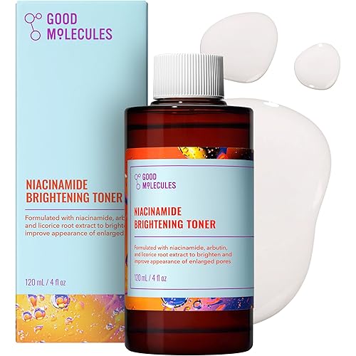 Good Molecules Niacinamide Brightening Toner - Toner for Face with Niacinamide and Arbutin for Skin Tone Balancing- Pore Minimizer, Facial Skin Care