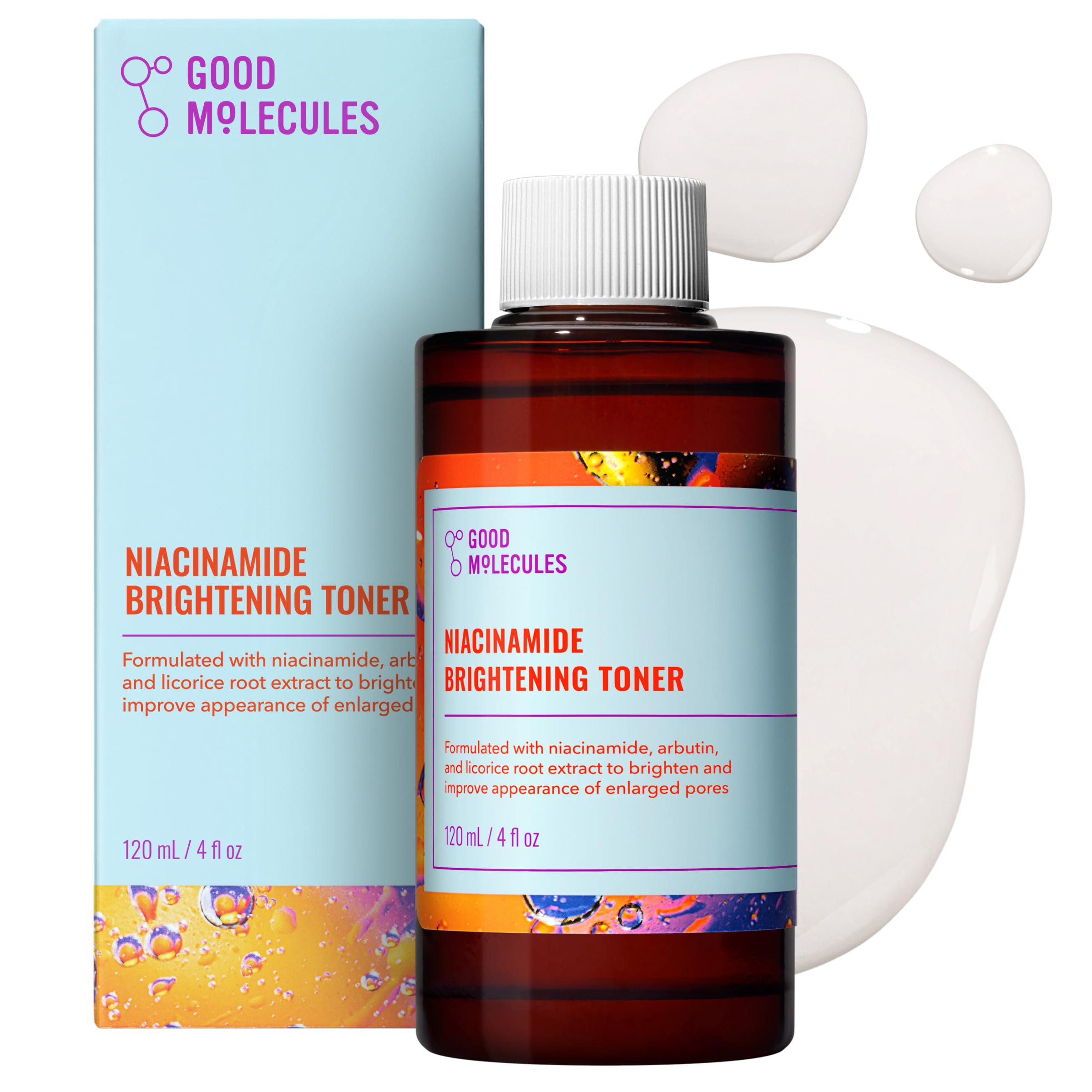 Good Molecules Niacinamide Brightening Toner - Toner for Face with Niacinamide and Arbutin for Skin Tone Balancing- Pore Minimizer, Facial Skin Care