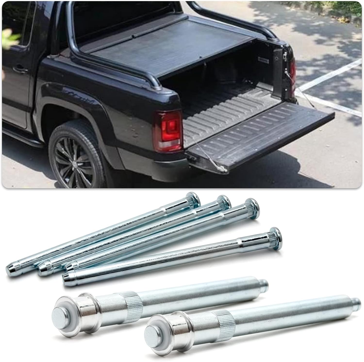Ledaut Door Hinge Roller Pin and Bushing Repair Kits with Spring Replacement Front Upper for Chevrolet C1500 Truck 1988‑1999