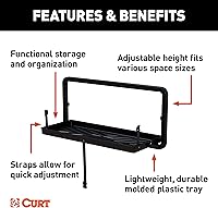 Vista 4 de CURT 18425 Pakka Cargo Caddie SUV Trunk Organizer, 34" x 14" Collapsible Storage Tray, Seat Back Mounted Cargo Carrier, 50 lb Capacity for Groceries