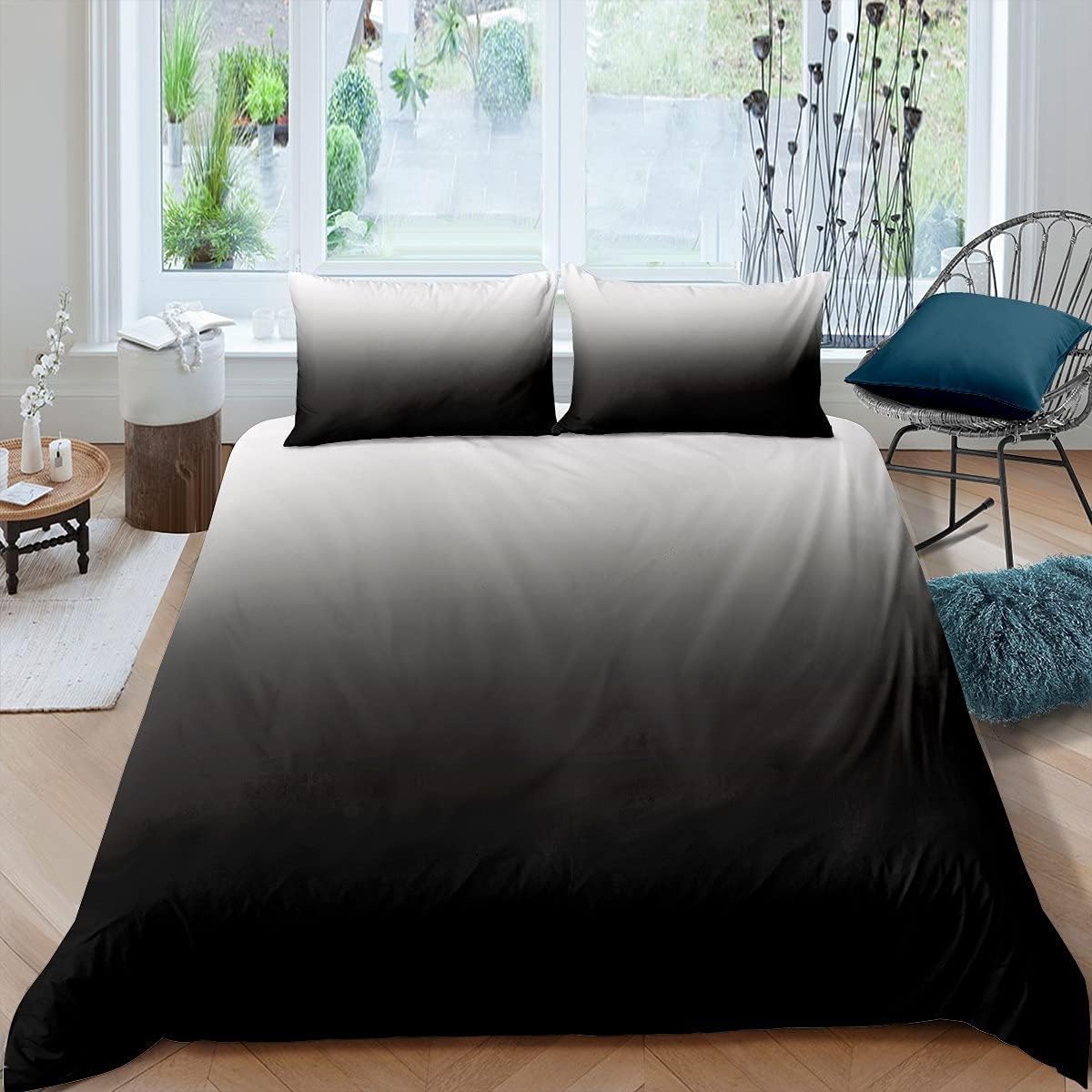 Loussiesd Ombre Bed Linen Set 155 x 220 cm Ombre Effects Duvet Cover