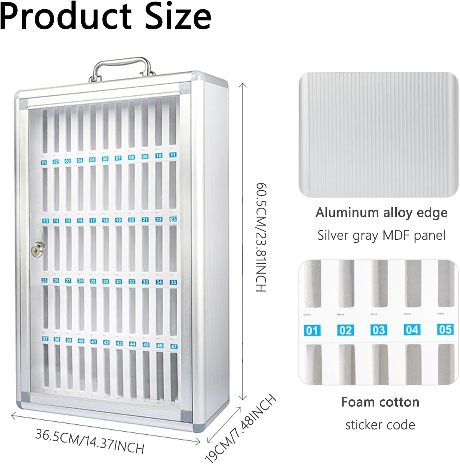 Mobile Phone Storage Box Transparent Acrylic Mobile Phone Security Locker with Key,Wall-Mounted Mobile Phone Lockers - 12/24/36/48/60 Slots Secure Storage for Classroom & Office - Safe Depos