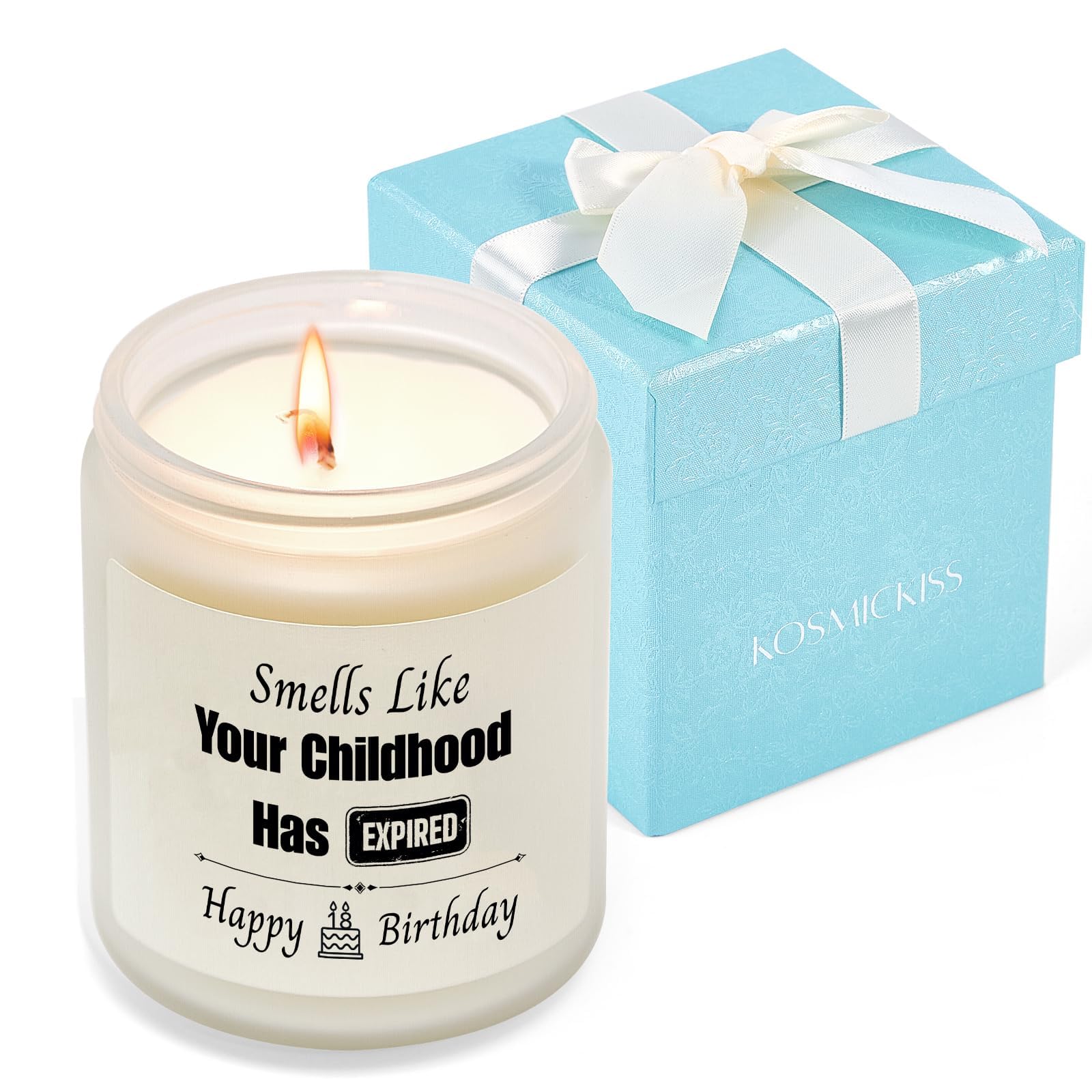 Kosmickiss 18th Birthday Gifts for Girls Boys, Happy 18th Birthday Decorations for Girls Boys, Funny 18 Year Old Girl Gift for Sister Daughter, Niece, Granddaughter, Handmade Soy Wax Candle, 9oz
