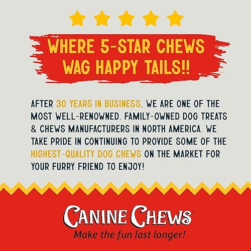 Miniatura 9 de Canine Chews Rollos retriever de cuero crudo para perros de 8 a 9 pulgadas (paquete de 15)  Huesos de cuero crudo de pollo para perros grandes