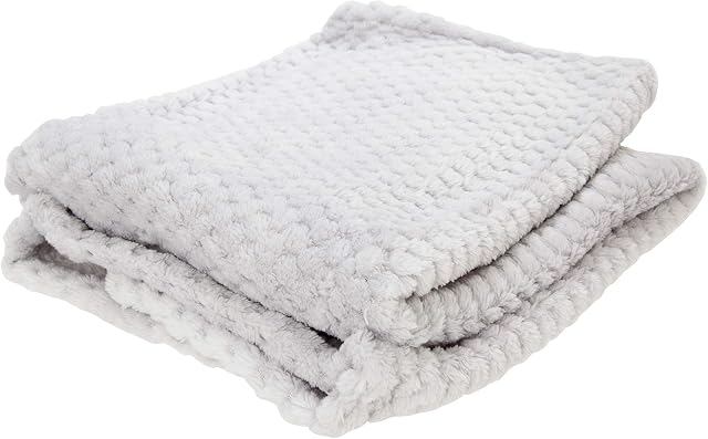 Baby Boys/Girls Supersoft Waffle Textured Blanket (75 x 90cm) (Grey)