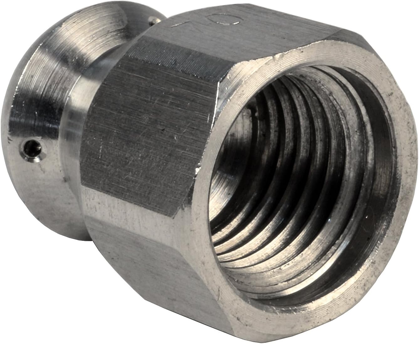 Schieffer 1/4in. x 150ft. 4400 PSI Thermoplastic Sewer Jetter Hose & 7.0 Orifice Button Nose Nozzle