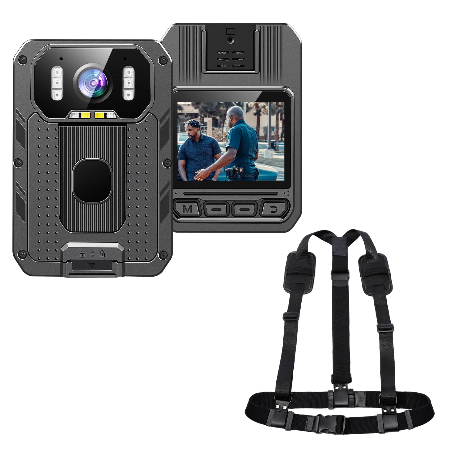 SYDYAM 4K 64GB Body Camera R1 Bundle with Camera Strap