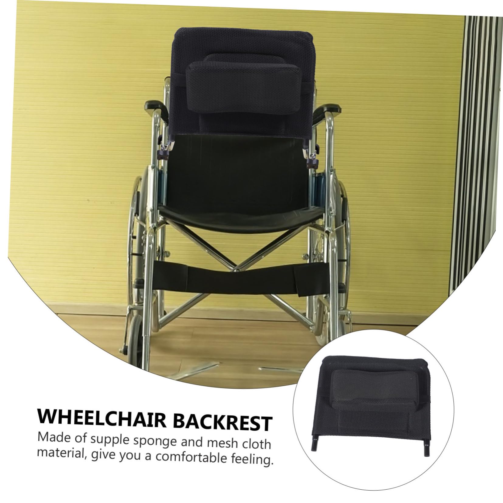 Didiseaon Extensión Del Respaldo y Reposacabezas Elevable Para Silla De Ruedas Manual, Respaldo Desmontable De Malla Ajustable Altura, Accesorio Ergonómico Para Soporte De Cuello Usuarios Altos