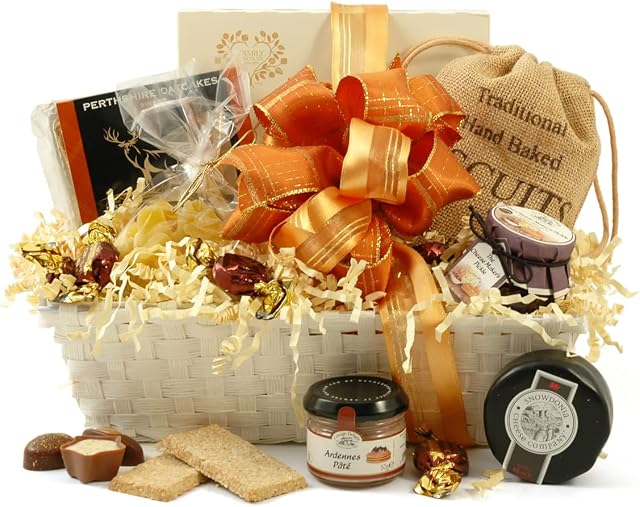 Cheese & Pate Gift Hamper Basket - Cheese Gift - Hamper Hand Tied with Ribbon