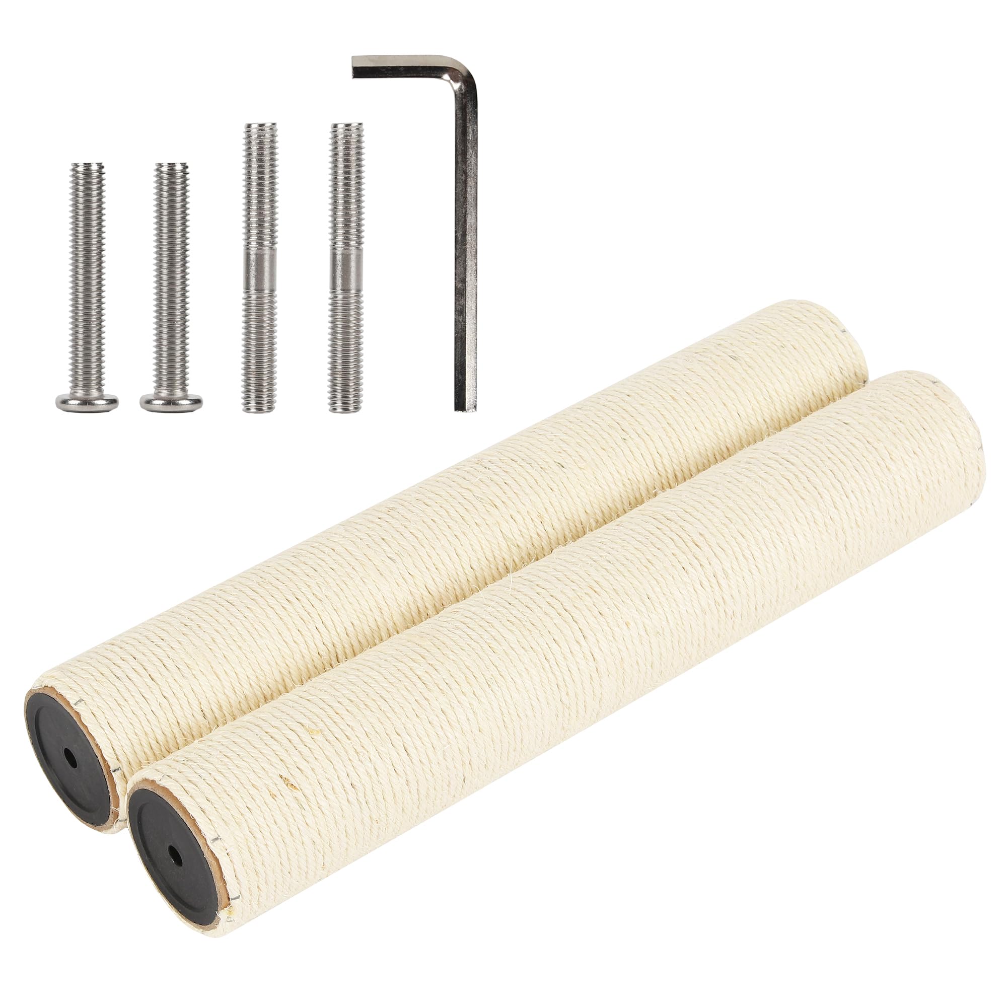 8.5cm 3.35in Diameter 30cm~55cm 11.81in~21.65in ECCIBOUN Cat Scratching Post Replacement Sisal (M8*2posts, 19.69in/50cm)