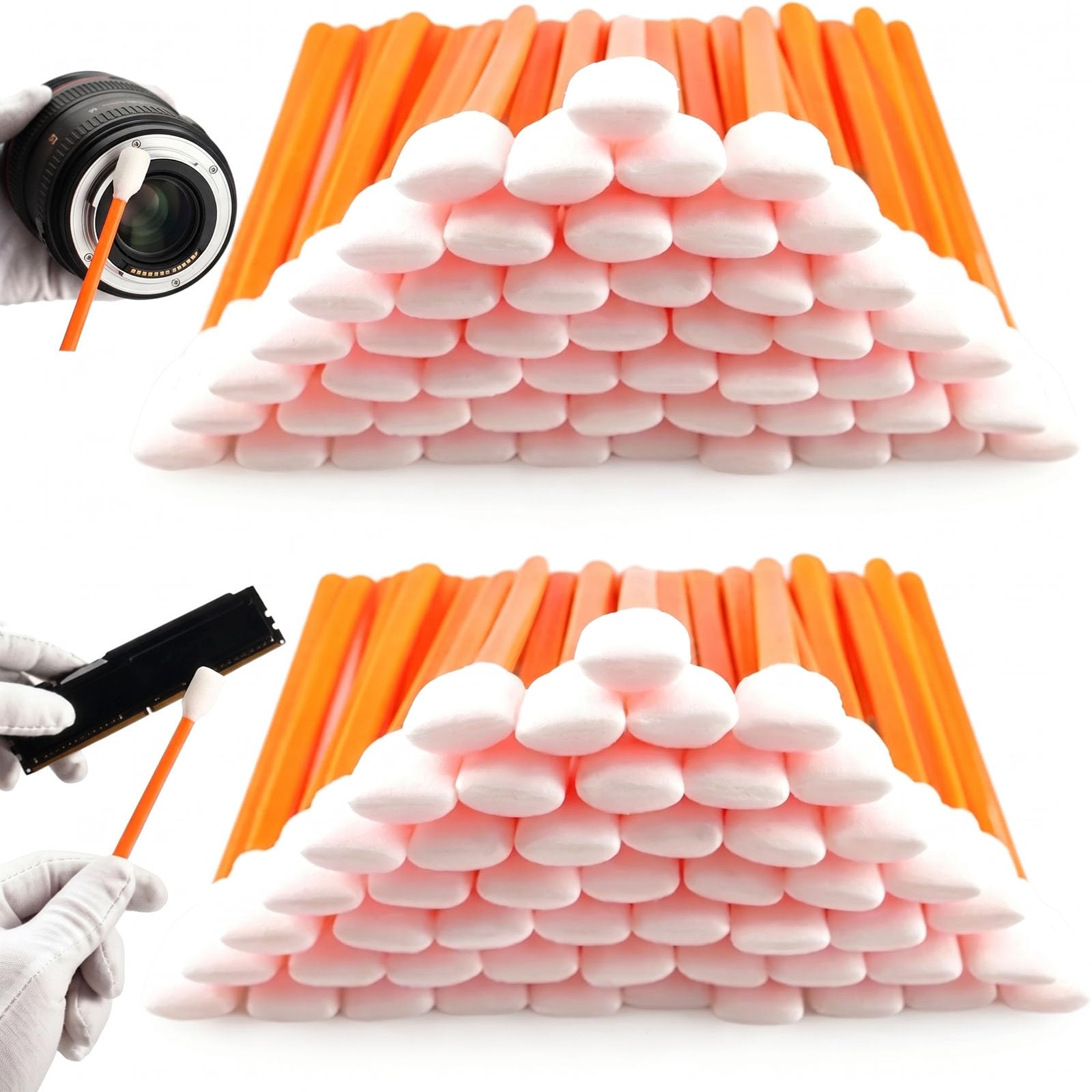 200PCS Foam Cleaning Swabs Sticks, Foam Tip Cleaning Swabs