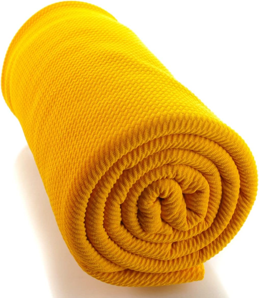 Liverpool Bullet Fabric Textured Knit Jersey 4 Way Stretch - Yellow Gold 1 Yard