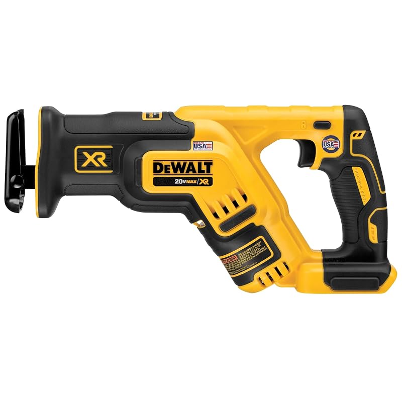 DEWALT 20V MAX XR Reciprocating Saw Cordless, Brushless, Compact,Variable Speed, Pivoting Head, LED Light, Tool Only (DCS367B) Recip Saw Only