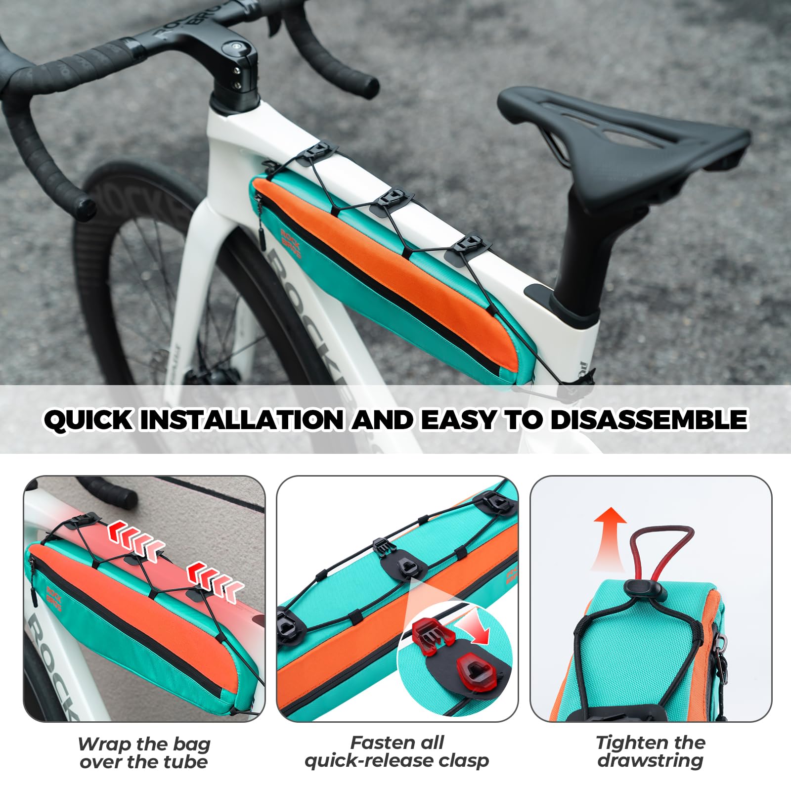 Borsa Da Telaio ROCKBROS 4.5L Per E-bike - Impermeabile, Riflettente, Per Super 73 E MTB