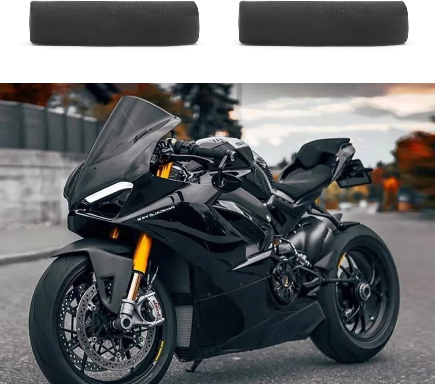 Grip Slip-on Foam Covers Universal Anti Vibration Comfort Grips - Fits Dual Sport, Street, Off-Road Motorcycles