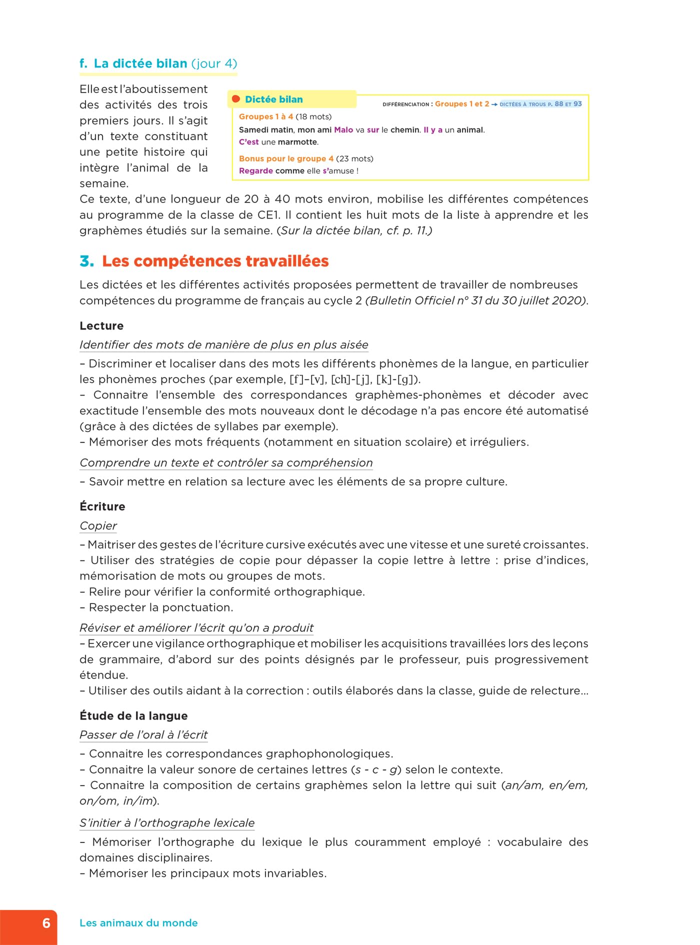 En route pour la dictée ! CE1 - Les animaux du monde - Ed. 2024 - Fichier de l'enseignant