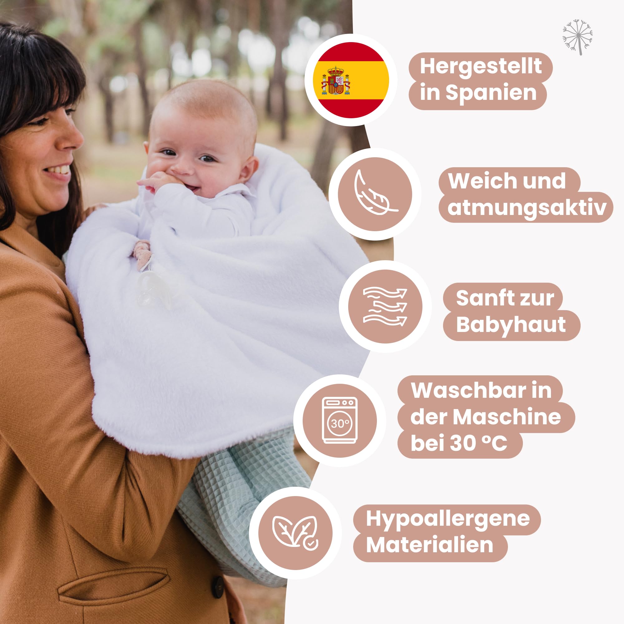 MIMUSELINA Einschlagdecke Babyschale Winter Universal | 2-in-1 Fußsack (92x46 cm) & Decke (92x92 cm) | Weiche Baumwolle für Babyschale, Kinderwagen & Babybett