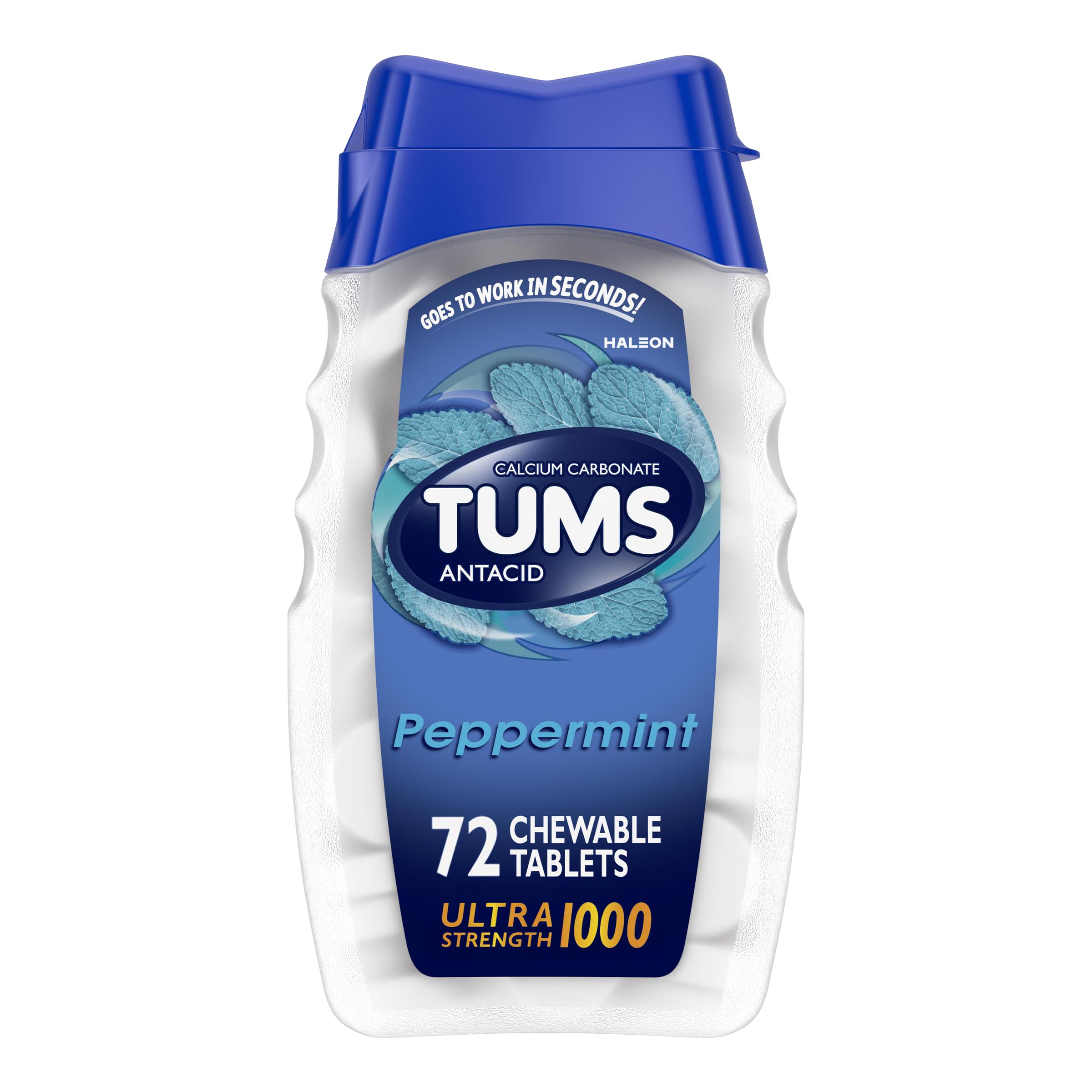 Tums Antacid, Ultra Strength 1000, Peppermint, 72 Chewable Tablets