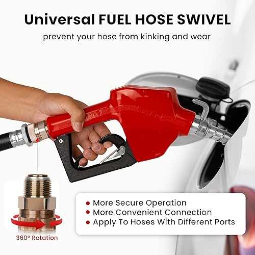 Miniatura 10 de Boquilla de combustible automática NPT de 34 pulgadas con candado de 3 velocidades (9-16 GPM) Boquilla de combustible de apagado automático de 34