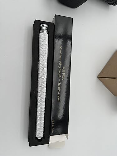 Miniatura 5 de Palillo de hielo de acero inoxidable con cubierta de seguridad, herramienta de selección para romper hielo, mango antideslizante antideslizante para