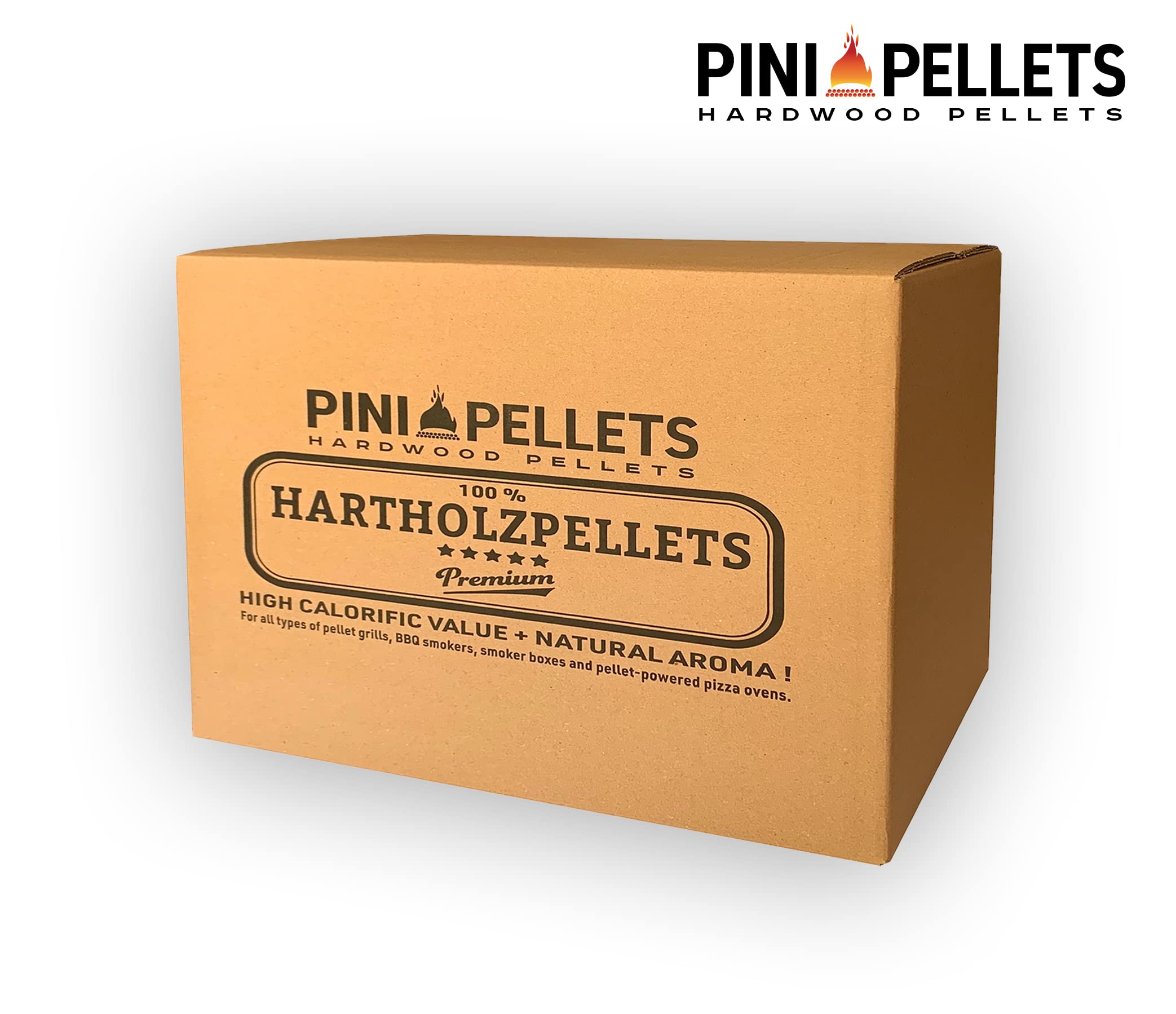 Hartholz Pellets 6 mm PINI 30Kg zum Heizen Grillen Räuchern Smoken
